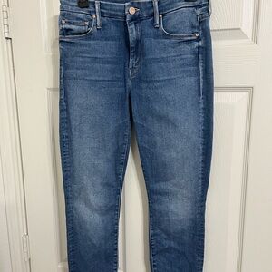 Mother The Looker Crop Skinny Jeans – Medium Wash